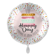 Folieballon Happy Day – vandaag is jouw feestje! 45 cm