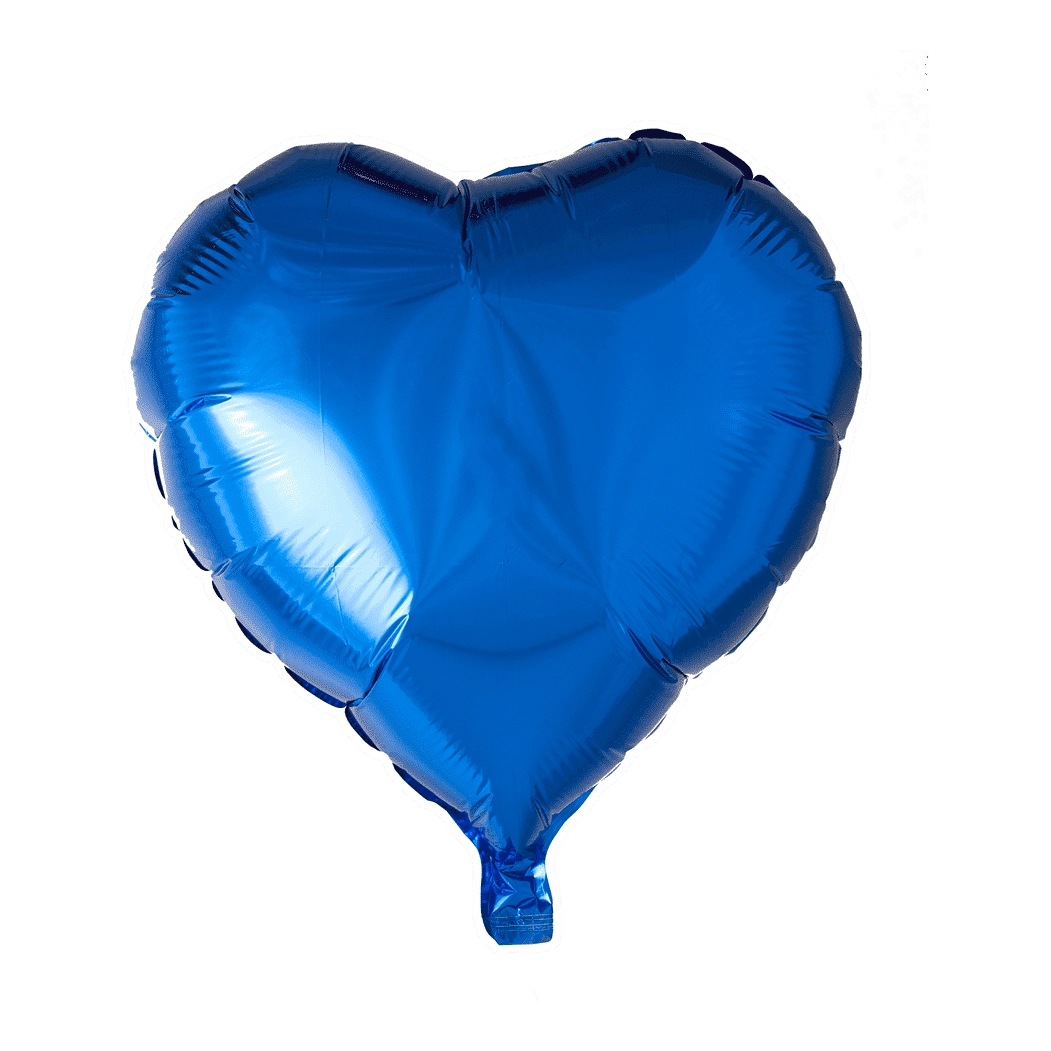Folieballon hart - Donker blauw - 46cm