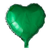 Folieballon hart - Donker groen - 46cm