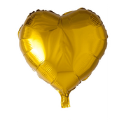 Folieballon hart - Goud - 46cm