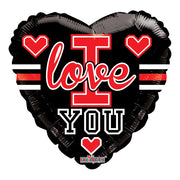 Folieballon Hart I Love You Zwart 46cm