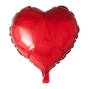 Folieballon hart - Rood - 46cm