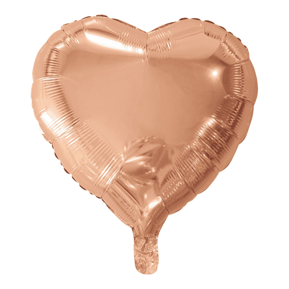 Folieballon hart - Rosé goud - 46cm