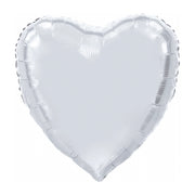 Folieballon Hart zilver 91cm