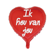 Folieballon Ik Hou Van Jou - Rood - 46cm