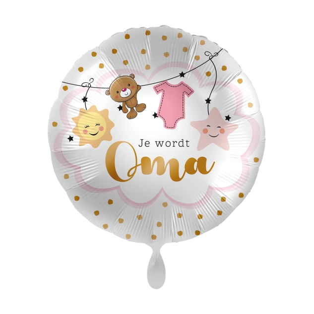 Folieballon Je wordt oma, van een meisje, 45cm