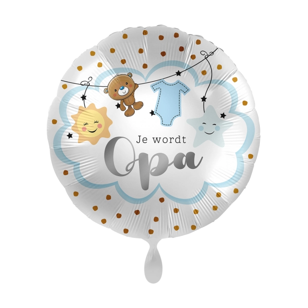 Folieballon Je wordt opa, van een jongen, 45cm