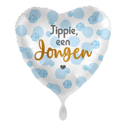 Folieballon Jippie een jongen 45cm