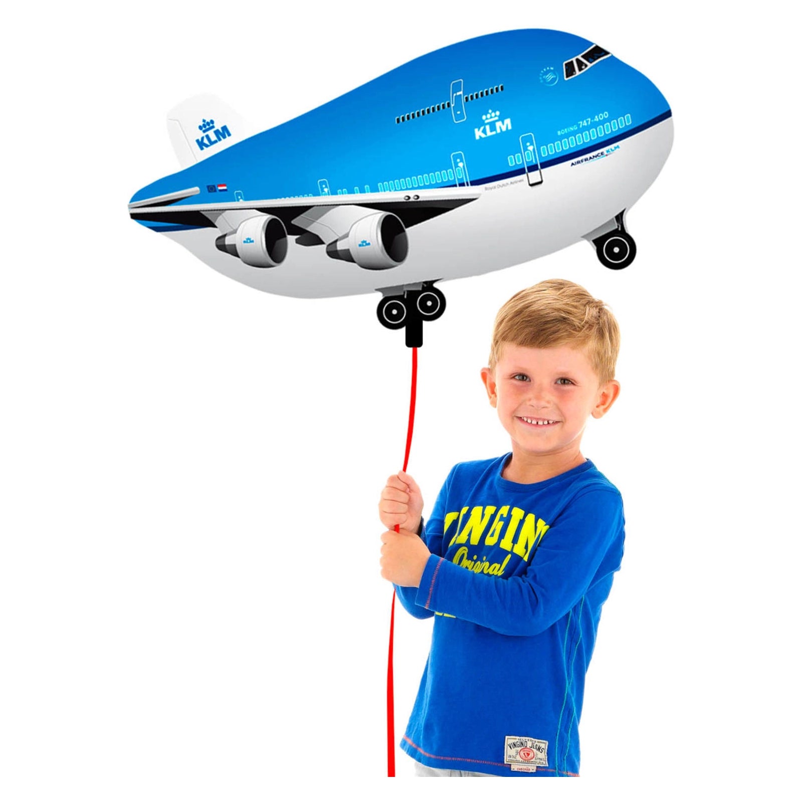 Folieballon KLM vliegtuig 95x45cm