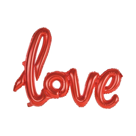 Folieballon LOVE - 1 woord - Rood - 119cm