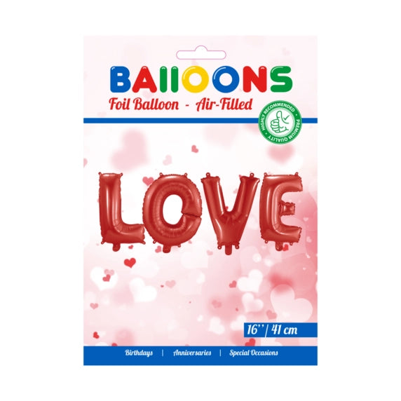 Folieballon LOVE - Letter Set - 41cm