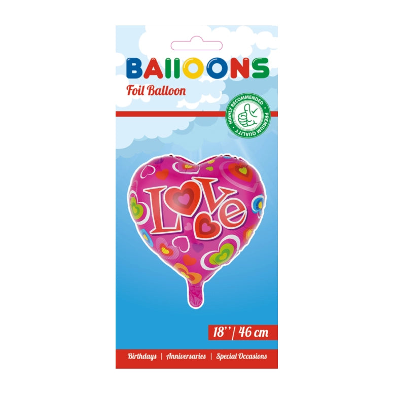Folieballon Love - Roze - 46cm