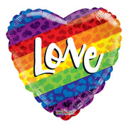Folieballon Regenboog Love 46cm