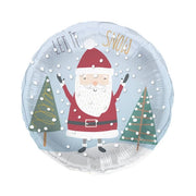 Folieballon rond let it snow - Snowglobe - 45cm