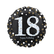 Folieballon Sparkling Gold 18 jaar 43cm
