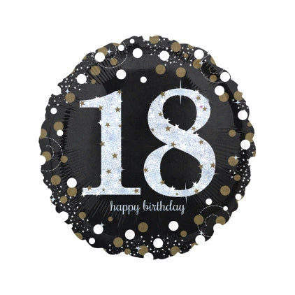 Folieballon Sparkling Gold 18 jaar 43cm