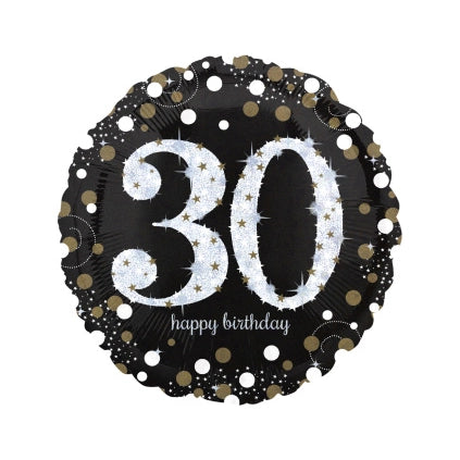 Folieballon Sparkling Gold 30 jaar 43cm