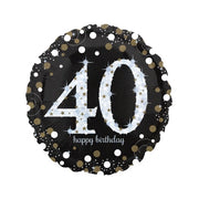 Folieballon Sparkling Gold 40 jaar 43cm