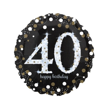 Folieballon Sparkling Gold 40 jaar 43cm