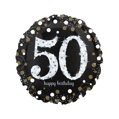 Folieballon Sparkling Gold 50 jaar 43cm