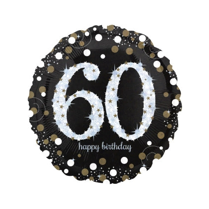 Folieballon Sparkling Gold 60 jaar 43cm