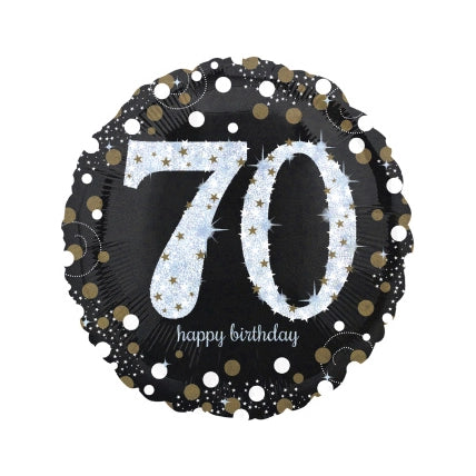 Folieballon Sparkling Gold 70 jaar 43cm