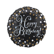 Folieballon Sparkling Gold Happy Birthday 43cm