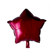 Folieballon ster - Bordeaux rood - 46cm