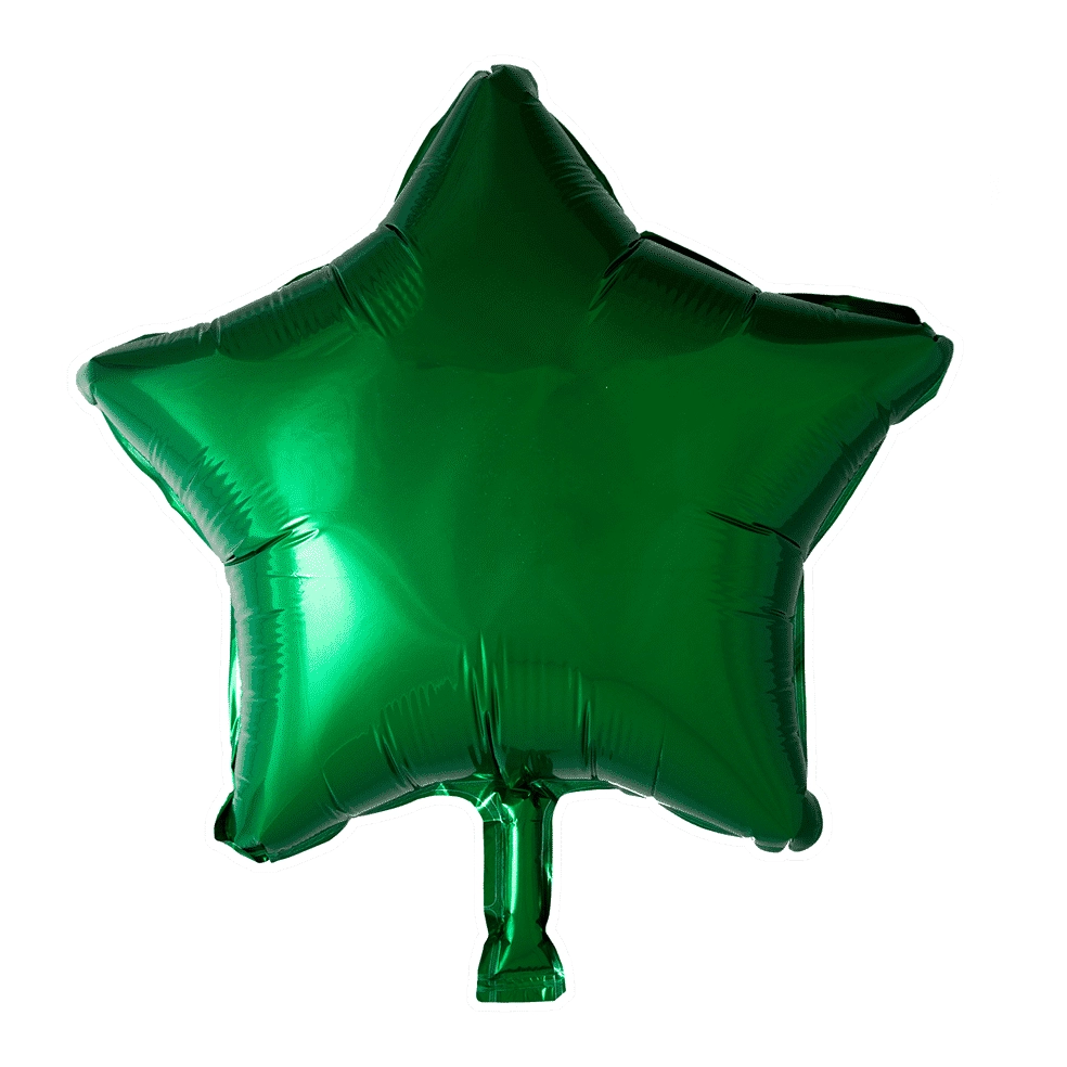 Folieballon ster - Donker groen - 46cm