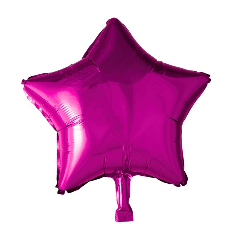 Folieballon ster - Donker roze - 46cm