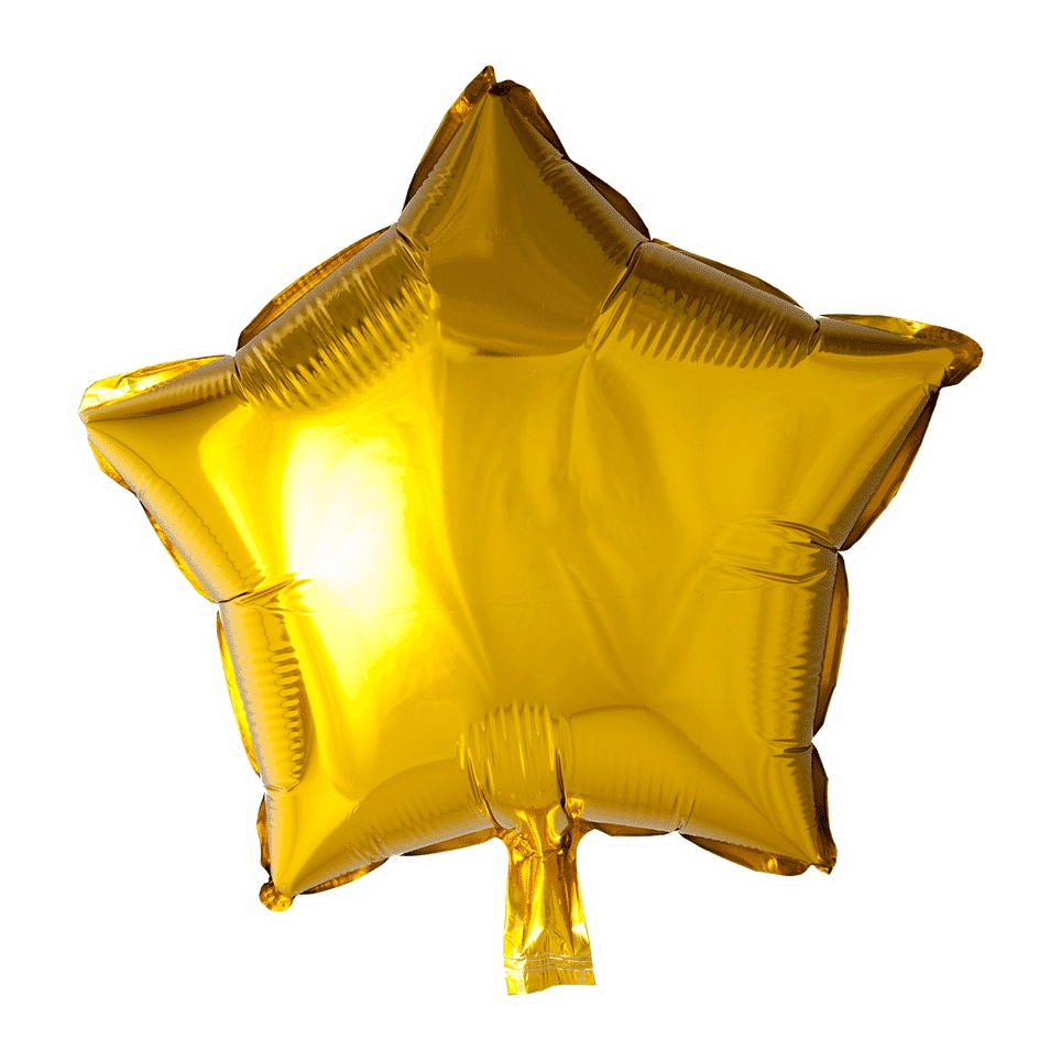 Folieballon ster - Goud - 46cm