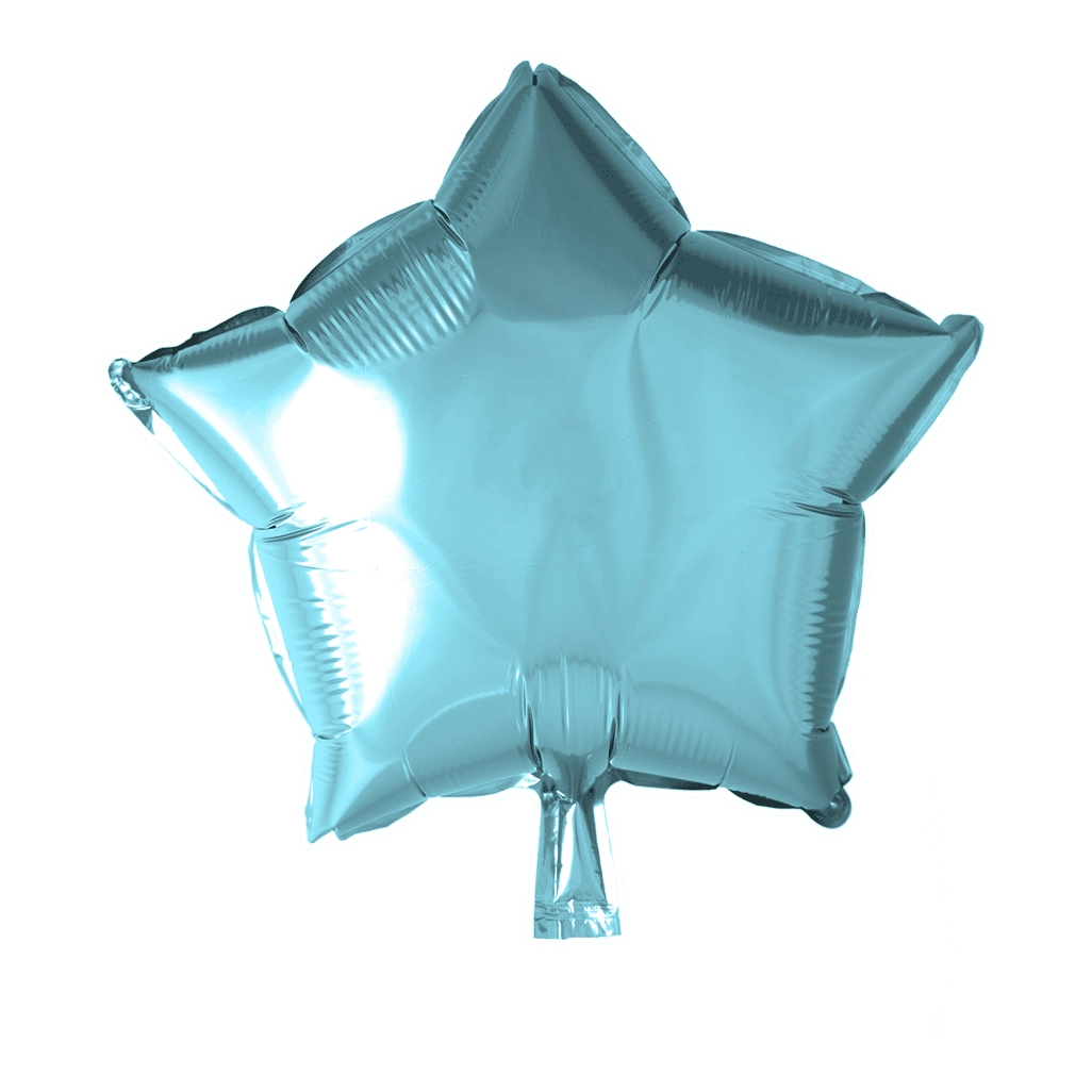Folieballon ster - Licht blauw - 46cm