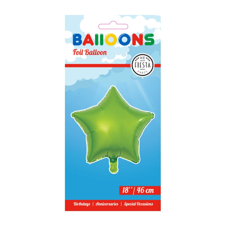 Folieballon ster - Licht groen - 46cm
