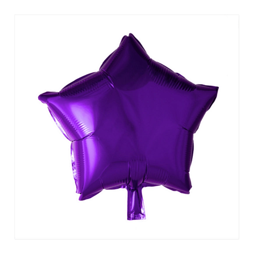 Folieballon ster - Paars - 46cm