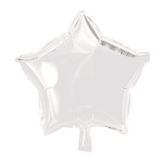 Folieballon ster - Wit - 46cm