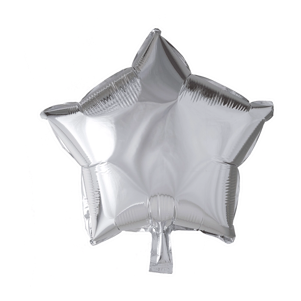 Folieballon ster - Zilver - 46cm