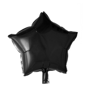 Folieballon ster - Zwart - 46cm