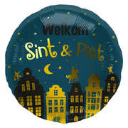 Folieballon 'Welkom Sint & Piet' - 45 cm
