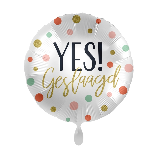 Folieballon Yes! Geslaagd 45cm