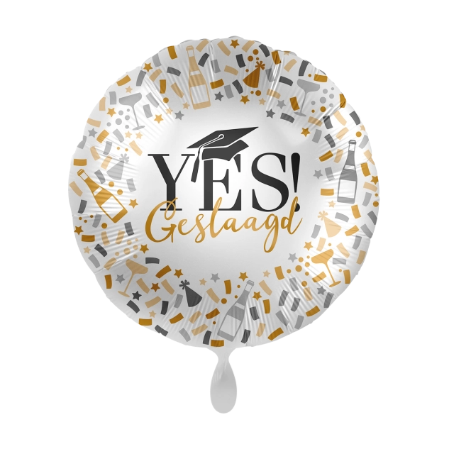 Folieballon Yes! Geslaagd celebrate 45cm