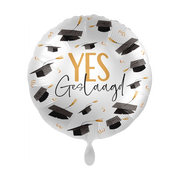 Folieballon Yes! Geslaagd hoedjes 45cm