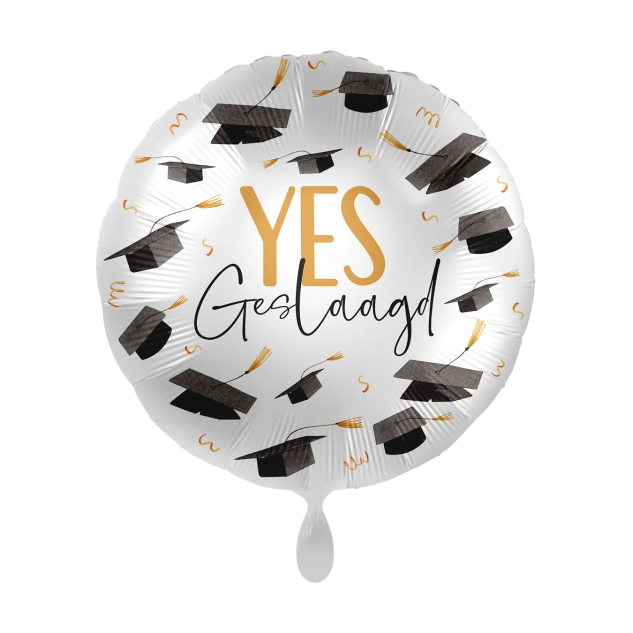 Folieballon Yes! Geslaagd hoedjes 45cm
