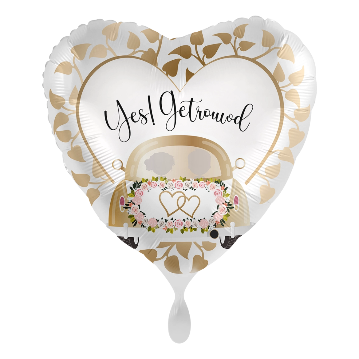 Folieballon Yes Getrouwd! 45cm