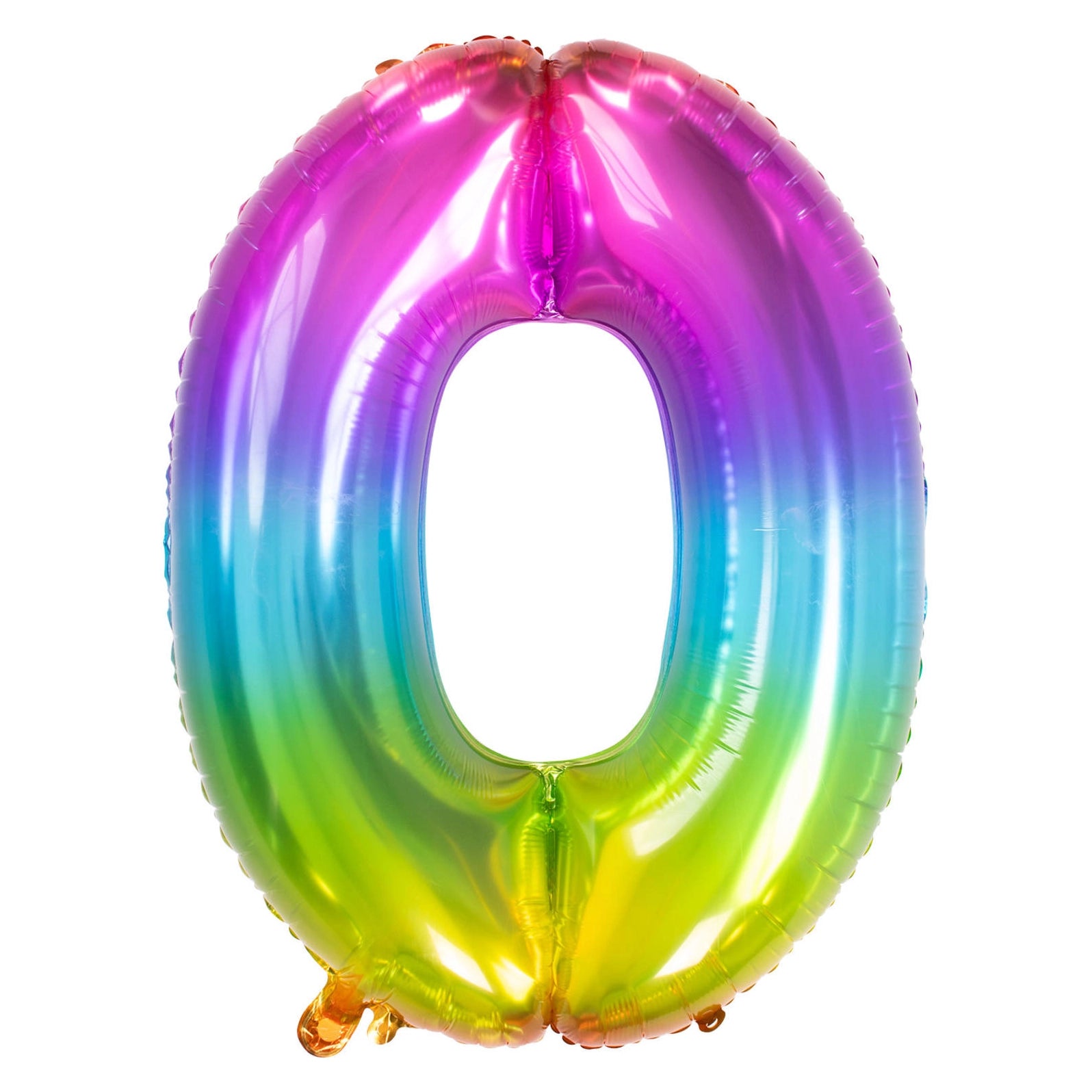Folieballon Yummy Gummy Rainbow Cijfer 0 - 81 cm