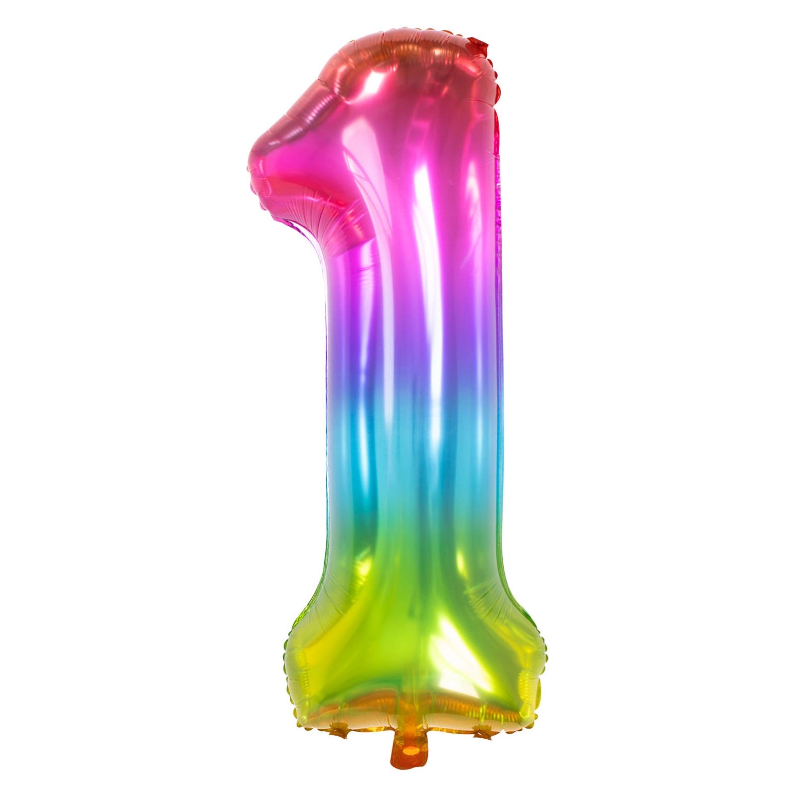 Folieballon Yummy Gummy Rainbow Cijfer 1 - 81 cm
