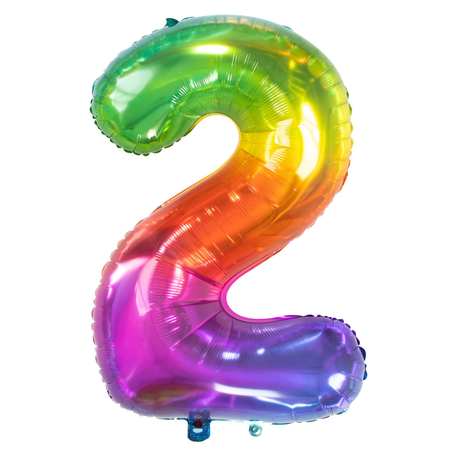 Folieballon Yummy Gummy Rainbow Cijfer 2 - 81 cm