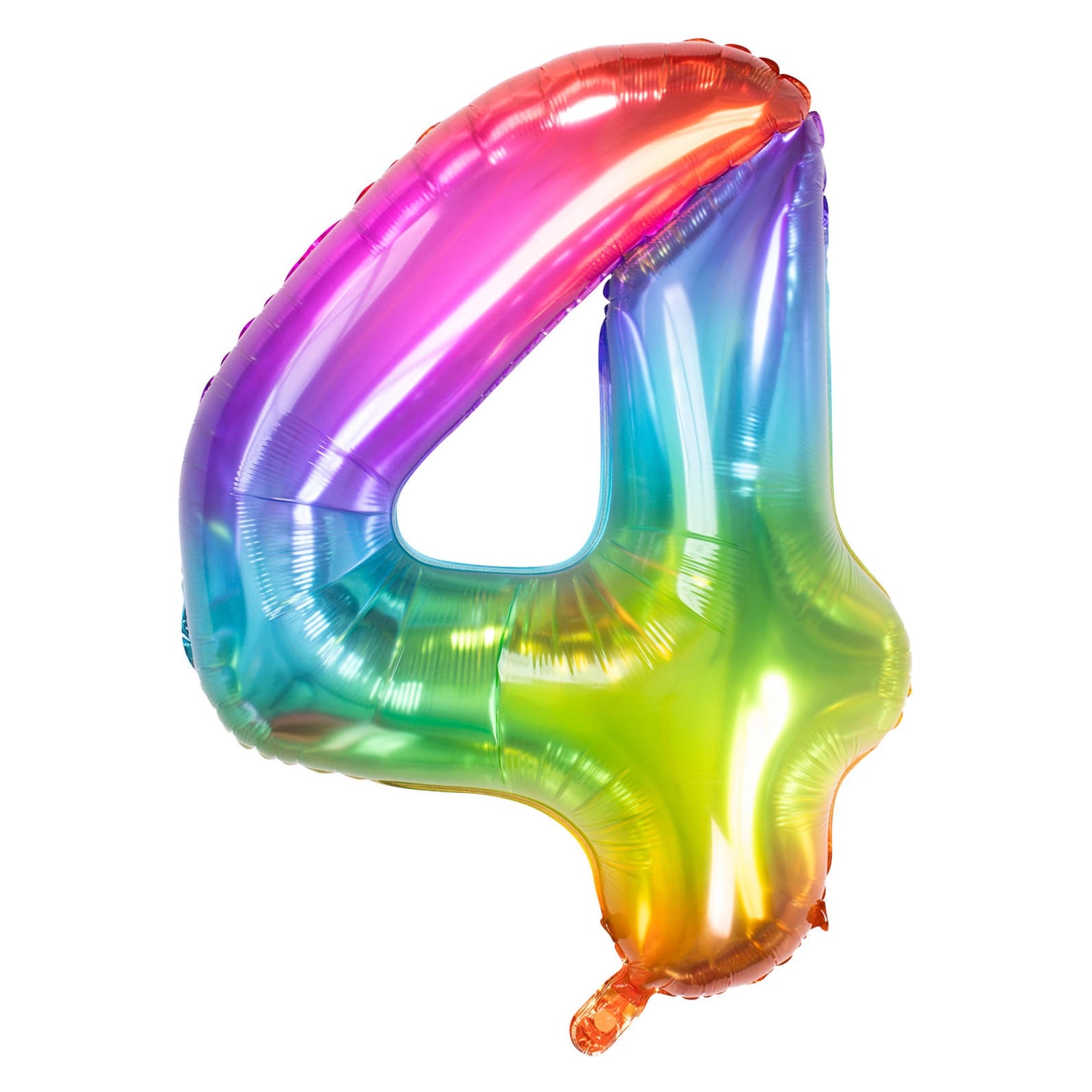 Folieballon Yummy Gummy Rainbow Cijfer 4 - 81 cm