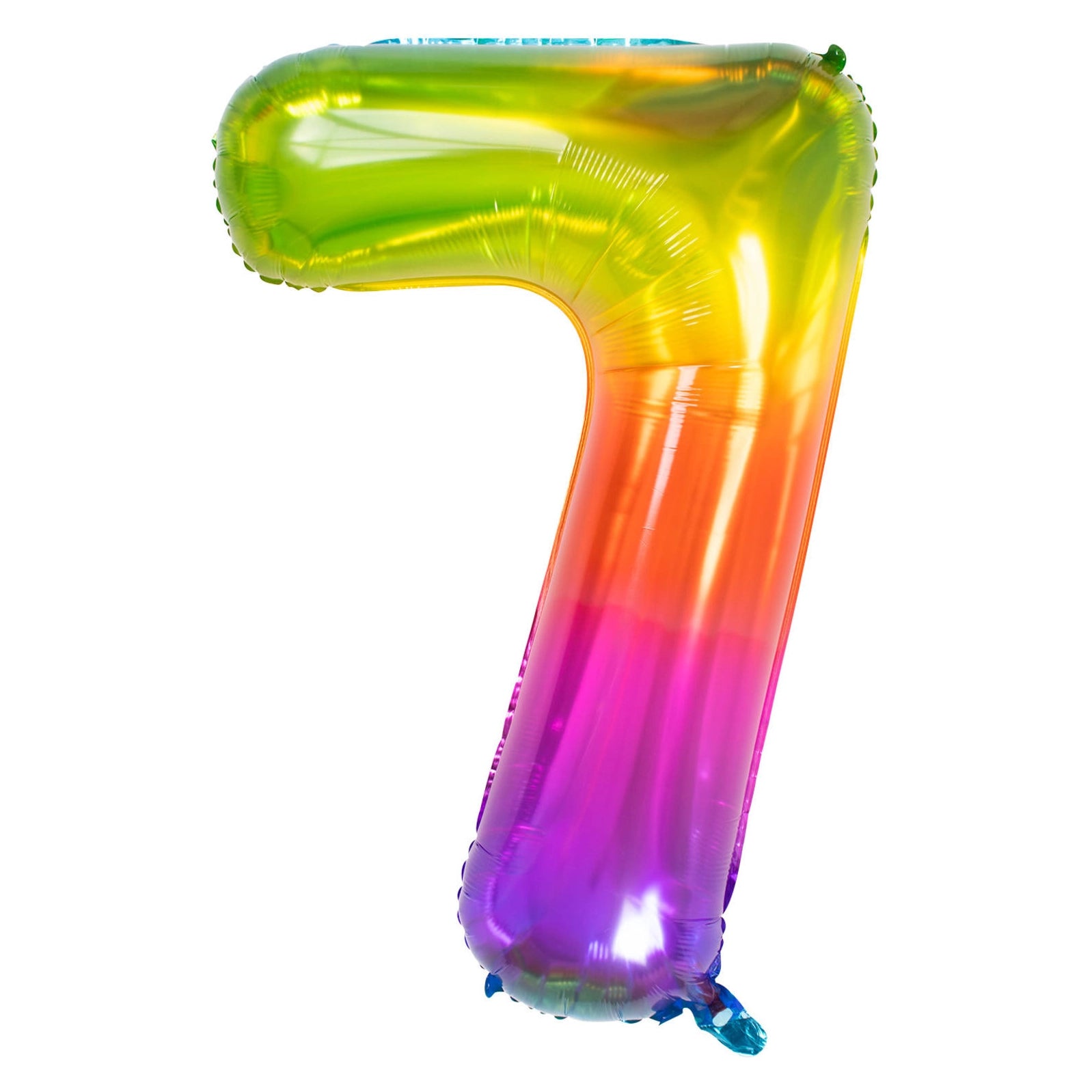 Folieballon Yummy Gummy Rainbow Cijfer 7 - 81 cm