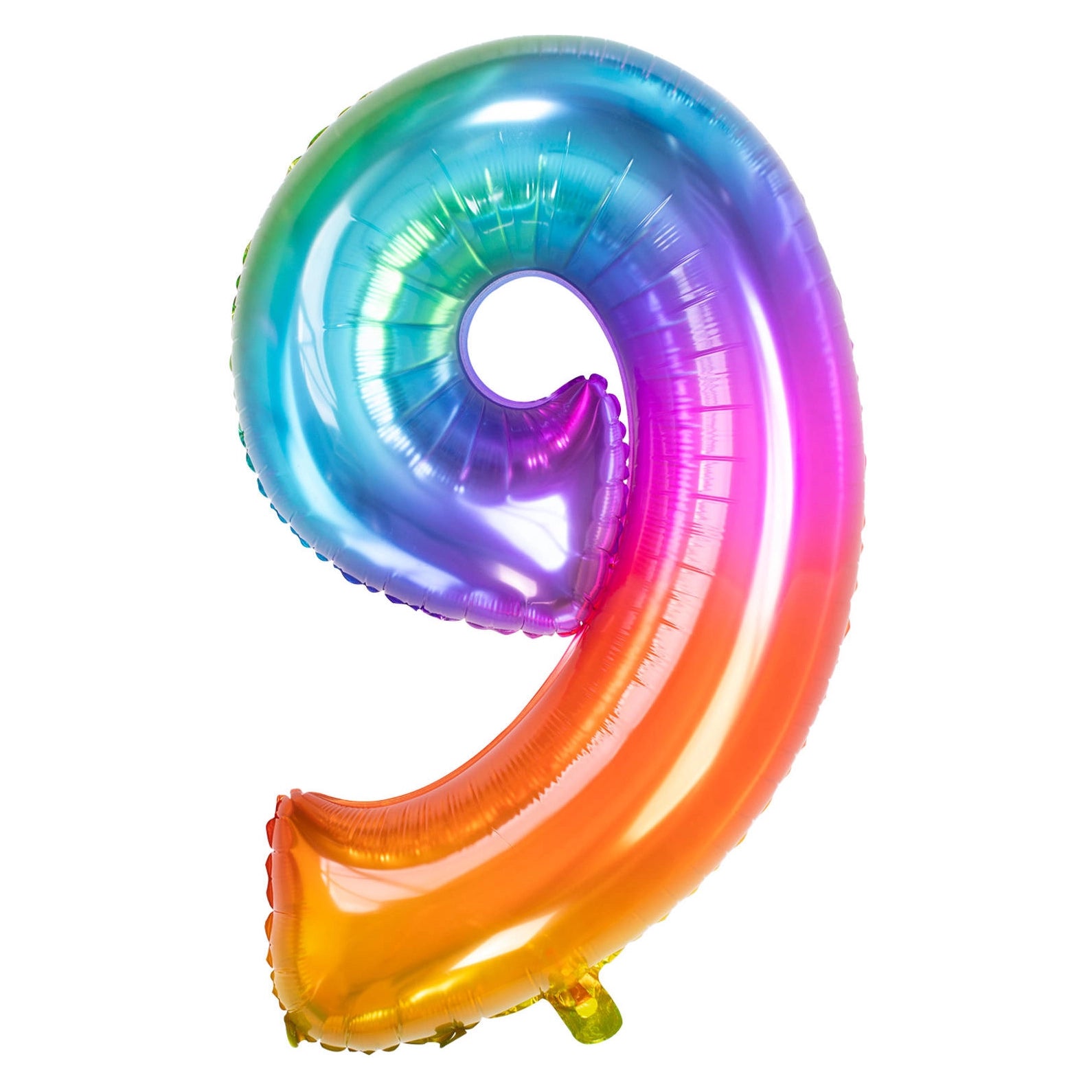 Folieballon Yummy Gummy Rainbow Cijfer 9 - 81 cm