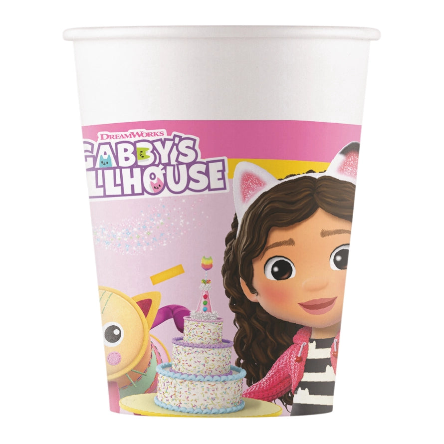 Gabby's Dollhouse papieren bekers 200ml 8 stuks